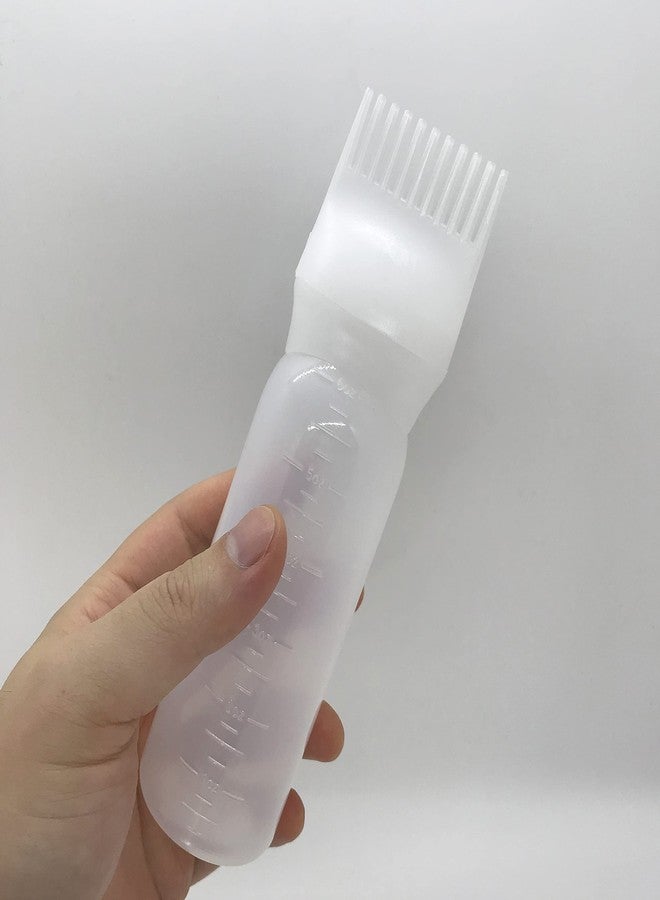 JADEWELL 4 Pack Root Comb Applicator Bottles for Hair Color Dye 6 Ounce Oil Bottle for Scalp Treament Essential and Bleach with Graduated Scale BPA Free - Image 3